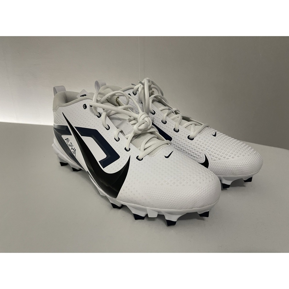 Nike Alpha Menace 4 Varsity Football Cleats Men White Blue NEW‎ FZ7703 Size 15